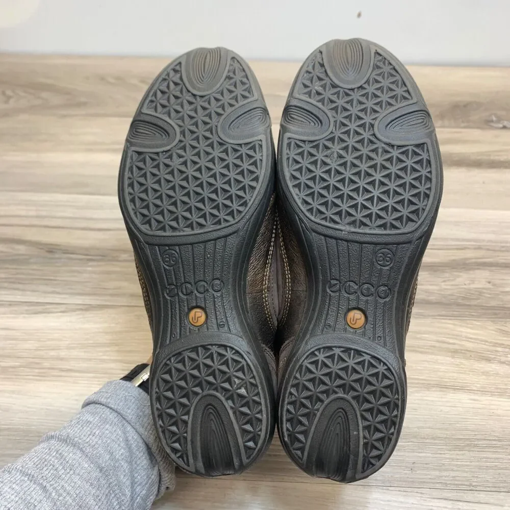 Ecco Women’s US Size 6 US 5 Brown Leather Comfort Shoes Hook & Loop - Picture 7 of 11